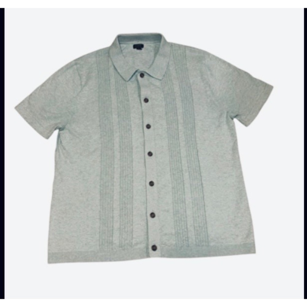 J.Crew Men's Textured Cotton Short-Sleeve Sweater-Polo Sage Mint Men's Large